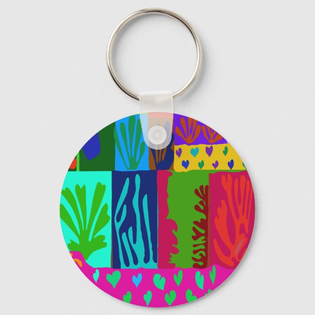 Ode to Matisse Collage Key Ring (Front)