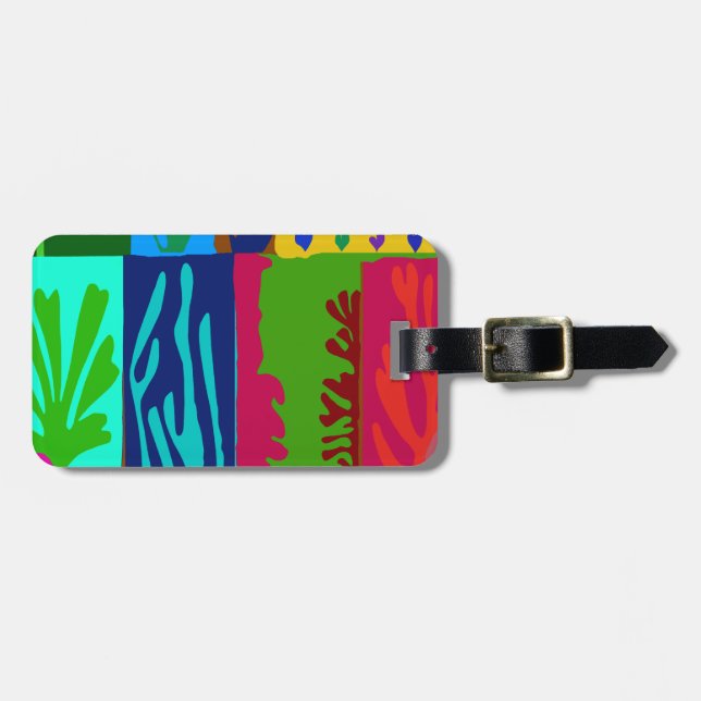 Ode to Matisse Collage Luggage Tag (Front Horizontal)