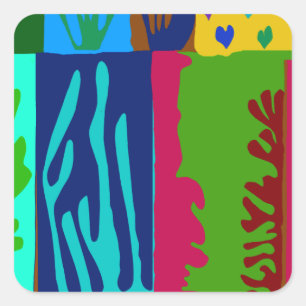 Ode to Matisse Collage Square Sticker
