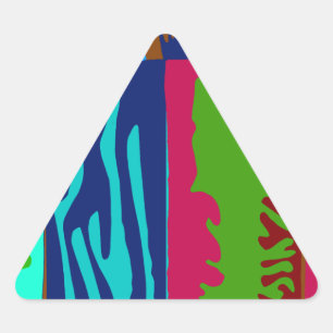 Ode to Matisse Collage Triangle Sticker