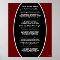 Ode to Our Dear Teachers Poem Poster HAMbyWG