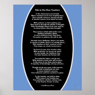 Ode to Our Dear Teachers Poem Poster HAMbyWG