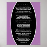 Ode to Our Dear Teachers Poem Poster HAMbyWG