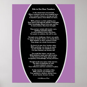 Ode to Our Dear Teachers Poem Poster HAMbyWG
