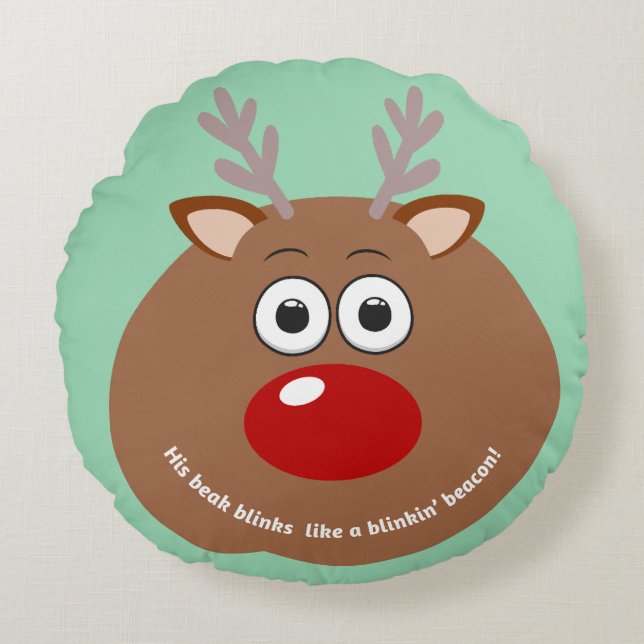 Ode to Rudolph Round Cushion (Front)
