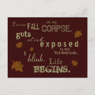 Ode to the Autumn Dead Postcard