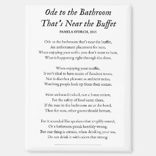 Ode to the Bathroom That's Near the Buffet Poem Magnet