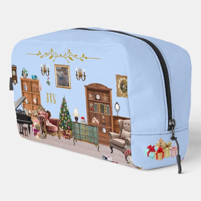 Ode to The Nutcracker Ballet Blue Toiletry Bag (Right Corner)