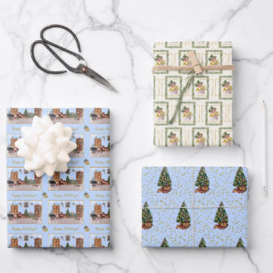 Ode to The Nutcracker Ballet Blue Wrapping Paper Sheet