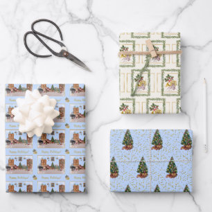 Ode to The Nutcracker Ballet Blue Wrapping Paper Sheet