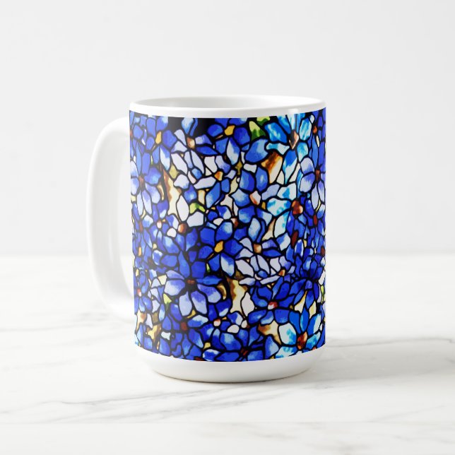 Ode to Tiffany Clematis Coffee Mug (Front Left)