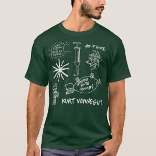 Ode to Vonnegut Pattern WhiteGreen  T-Shirt