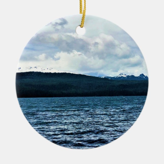 Odell Lake, OR Ceramic Ornament (Front)