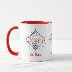 Odense City Denmark Retro Viking Vintage Souvenir Mug