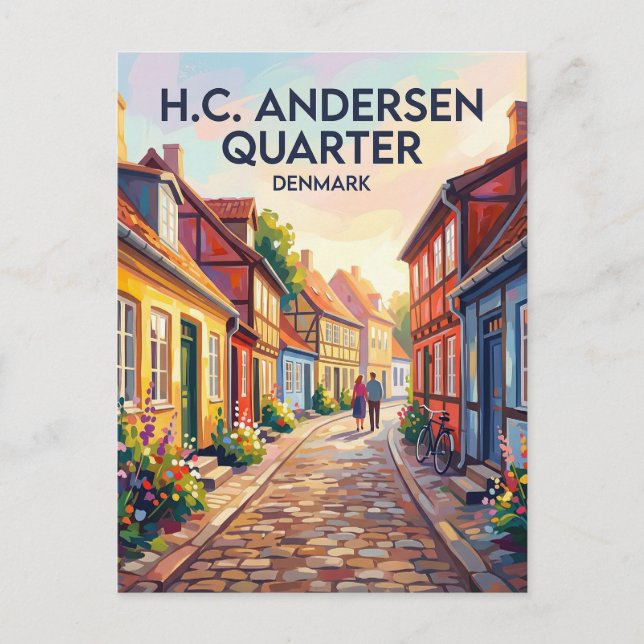 Odense H.C. Andersen Quarter Denmark Postcard (Front)