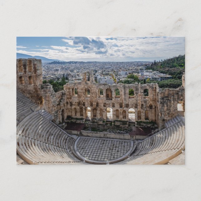 Odeon of Herodes Atticus: Ancient Theatre of Athen Postcard (Front)