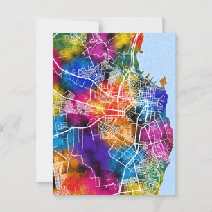 Odesa Ukraine City Map Postcard