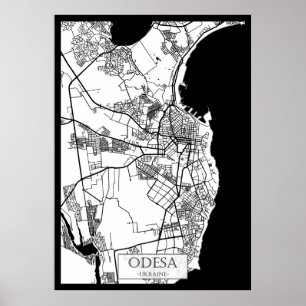 Odesa Ukraine City Map Poster