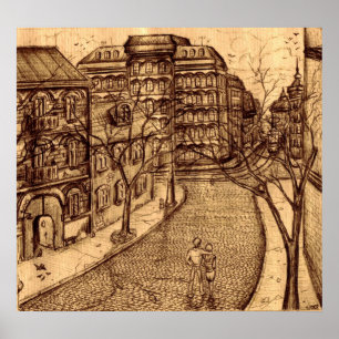 Odessa City art poster