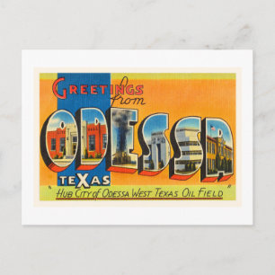 Odessa Texas TX Old Vintage Travel Souvenir Postcard