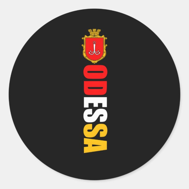 Odessa Ukraine Flag Of Odesa Proud Ukrainian Classic Round Sticker (Front)