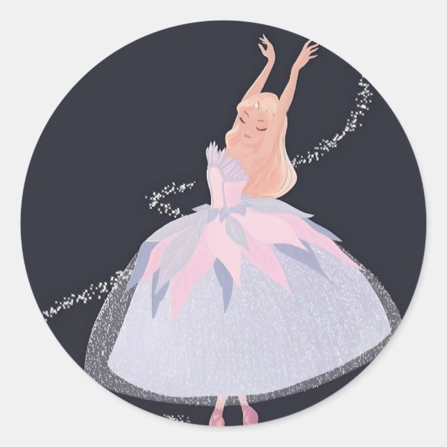Odette Barbie swan lake  Classic Round Sticker (Front)