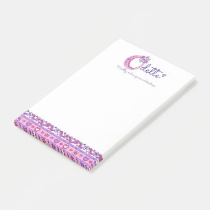 Odette personalised O name meaning post it notes