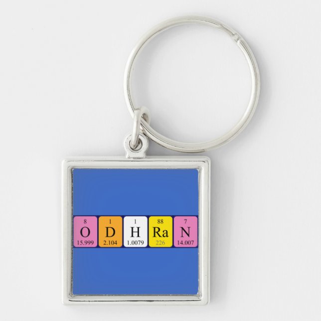 Odhran periodic table name keyring (Front)