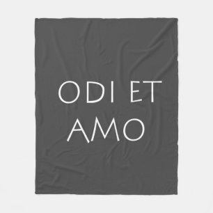 Odi et amo fleece blanket