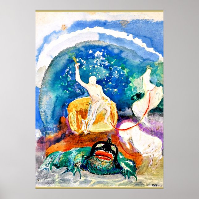 Odilon Redon - Apollo Riding a Green Monster Poster (Front)