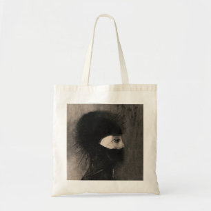 Odilon Redon. Armour. Dark woman face. Symbolism Tote Bag