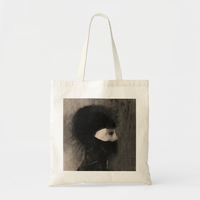 Odilon Redon. Armour. Dark woman face. Symbolism Tote Bag (Front)