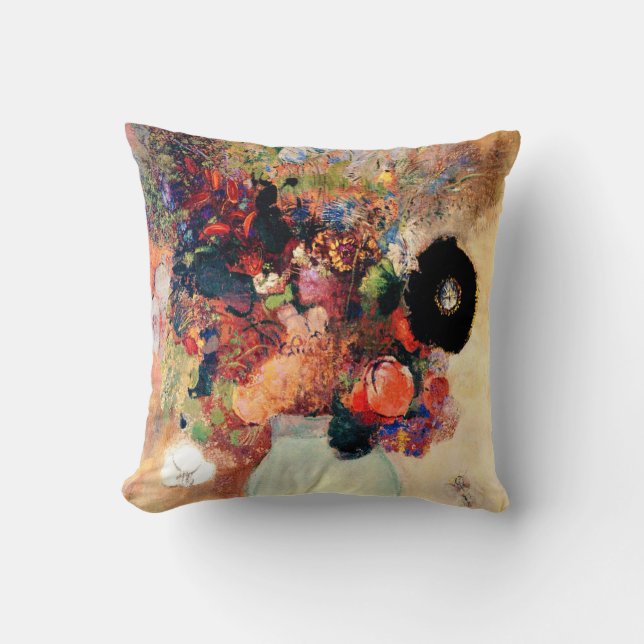 Odilon Redon - Black Poppy Cushion (Front)