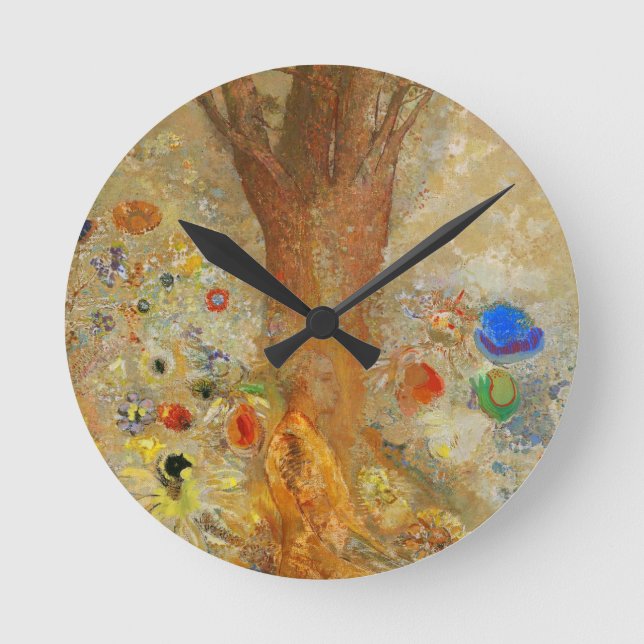 Odilon Redon Buddha In His Youth Round Clock (Front)