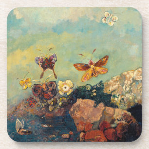 Odilon Redon Butterflies Vintage Symbolism Art Coaster