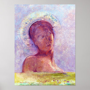 Odilon Redon, closed eyes 1889 Poster
