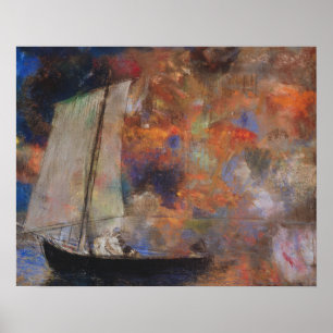 Odilon Redon , Flower Clouds , Painting Poster