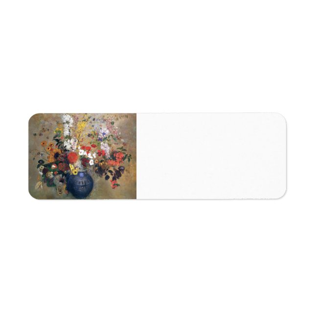 Odilon Redon- Flowers Return Address Label (Front)