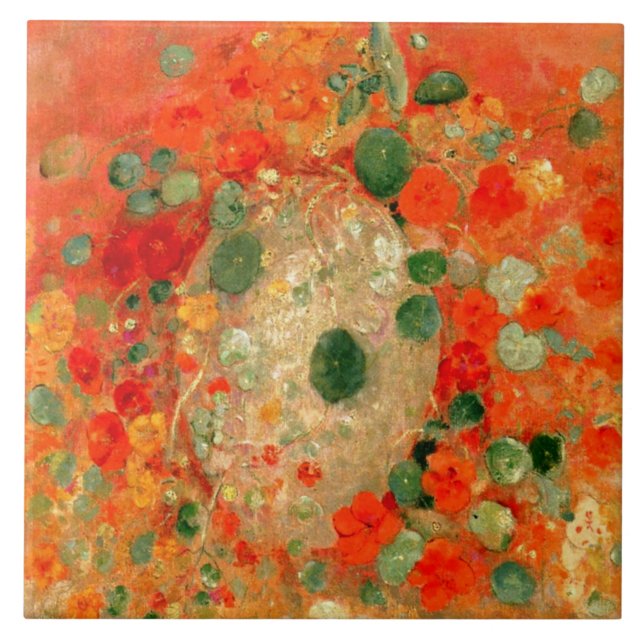 Odilon Redon - Nasturtiums Ceramic Tile (Front)