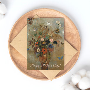 Odilon Redon, Still Life w. Flowers, Mother's Day Postcard