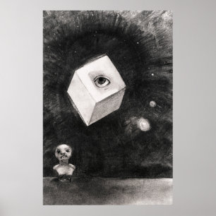 Odilon Redon, The cube, 1880  Poster