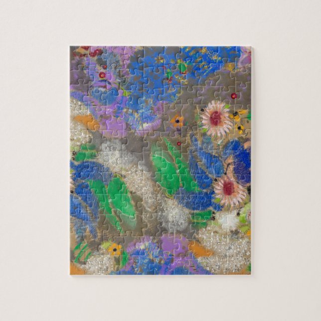 Odilon Redon's abstract flower background. Jigsaw Puzzle (Vertical)