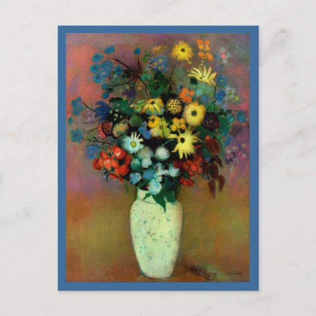 Odilon Redon's Vase with Flowers (1914) Postcard (Front)