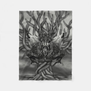 Odin -All-Father Fleece Blanket