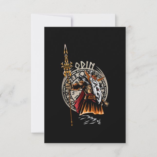 Odin Norse Mythology Valhalla Viking Card (Front)