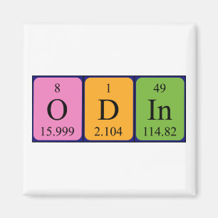 Odin periodic table name magnet