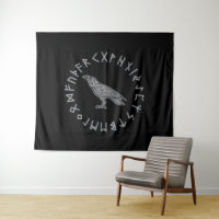 Odin Raven Crow Viking Mythology runes runic