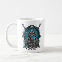 Odin Ravens and Swords Blue Luminous Eye Norse god