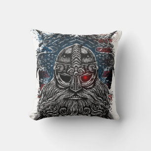 Odin ravens and swords Viking Mythology USA flag Cushion