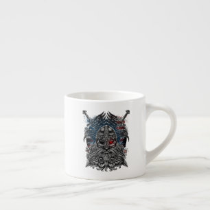 Odin ravens and swords Viking Mythology USA flag Espresso Cup